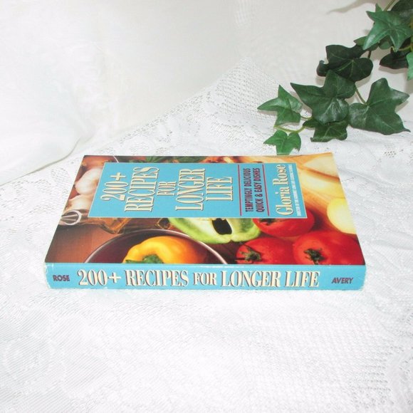 Cookbook 200+ RECIPES FOR LONGER LIFE 1994 Used Book Cooking - Picture 3 of 5